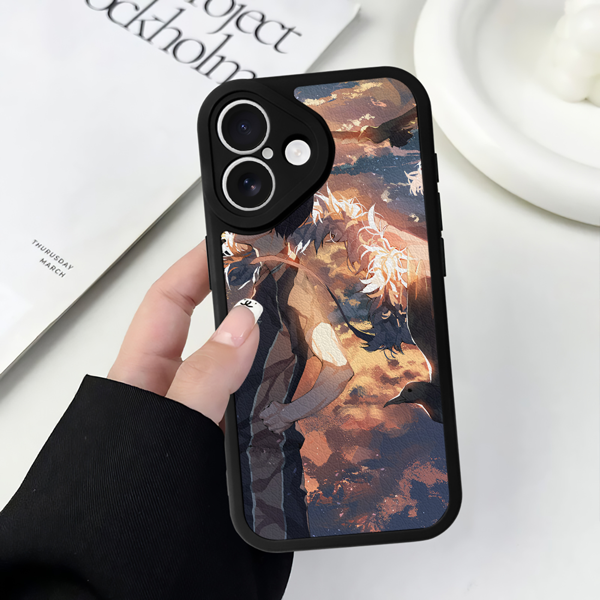 （画像用） ハイキュー!! Haikyu!! 【iPhone 16シリーズ対応】シリコンスマホケース（レザー調） 材質：シリコン